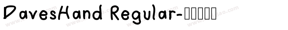 DavesHand Regular字体转换